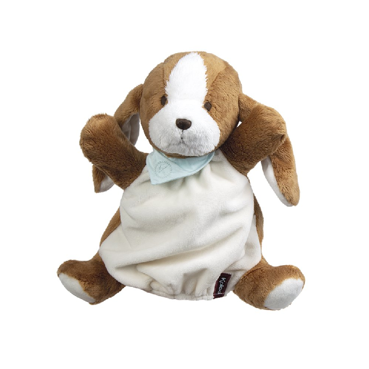  les amis tiramisu chien marionnette marron 25 cm 